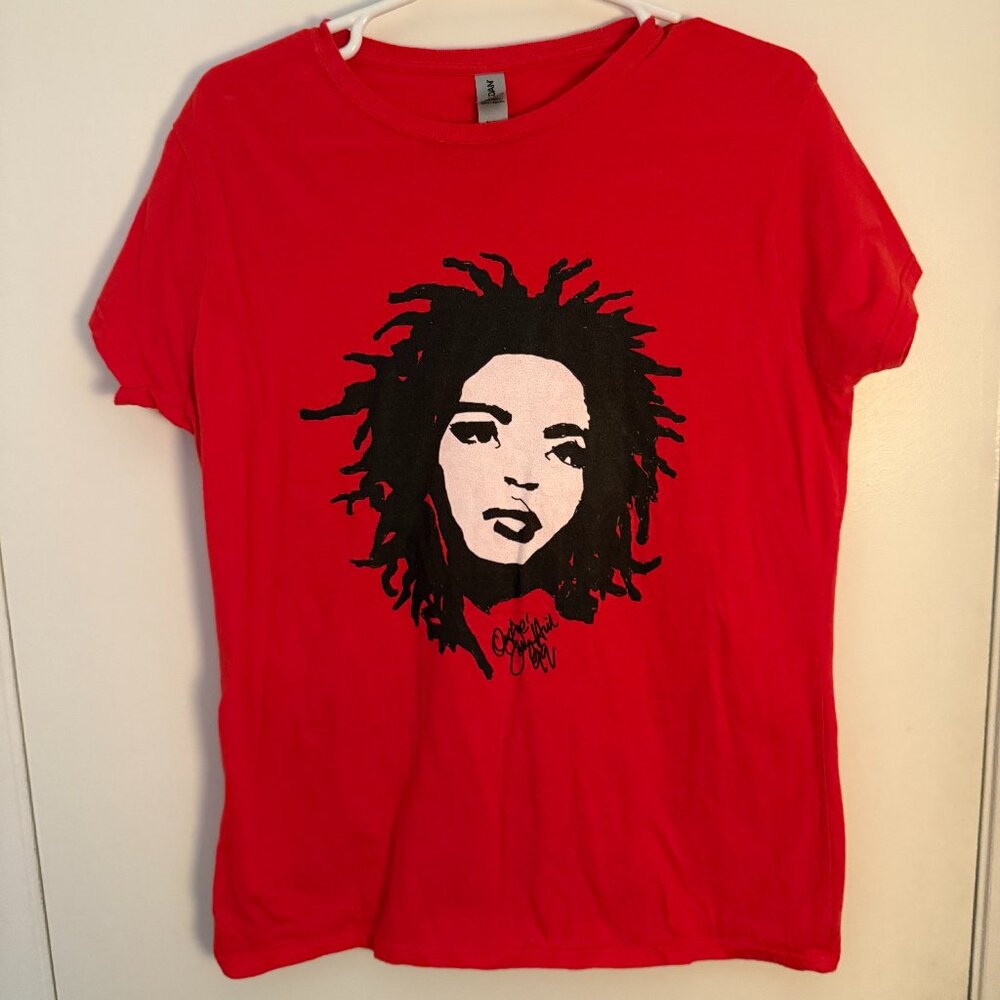 Lauryn Hill Red Short Sleeved T-Shirt - Women's 2XL